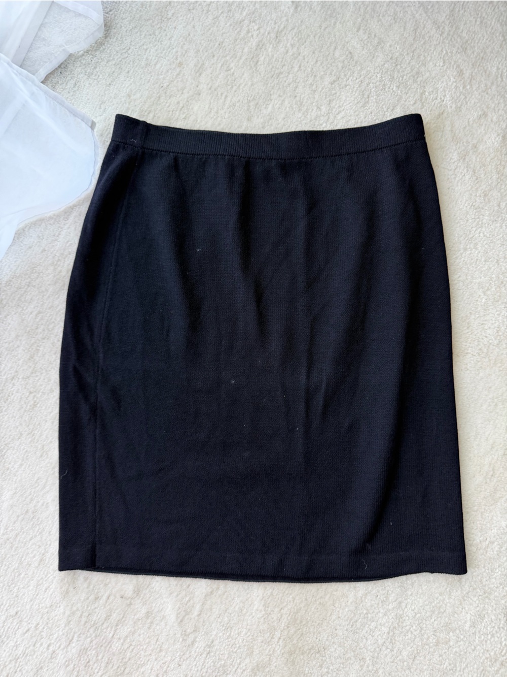 St. John Classic Black Knit Pencil Skirt